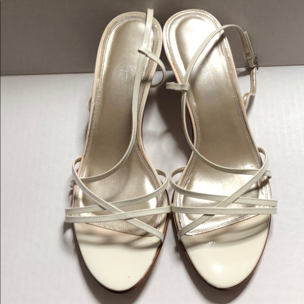 NWT Talbots Willette White Sandals, Size 8.5